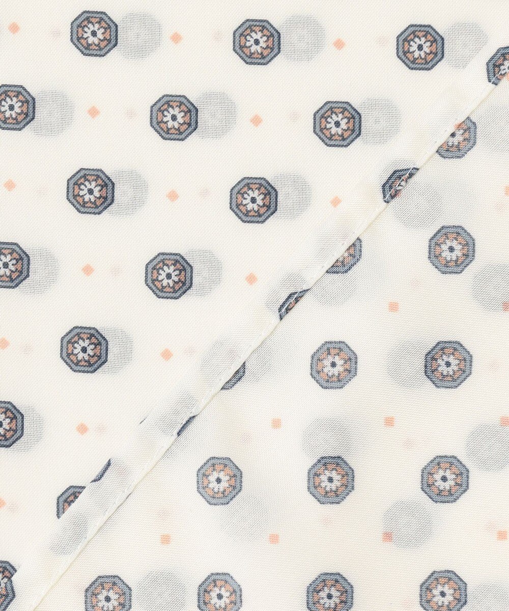 J.PRESS LADIES 【洗える】ジオメトリックプリント ブラウス 