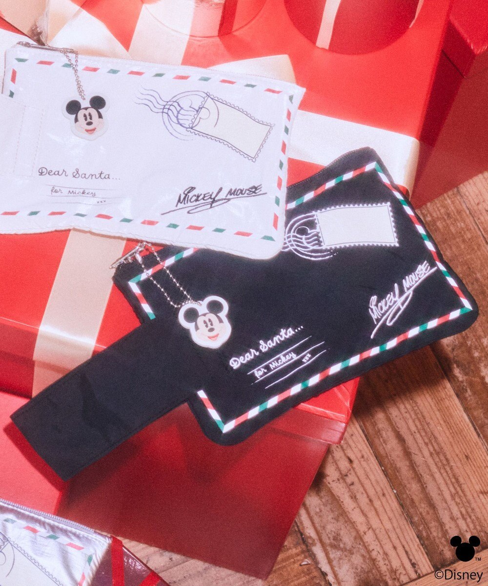 earth music&ecology 【予約】Disney/ミッキーチャーム付きレターモチーフポーチ 