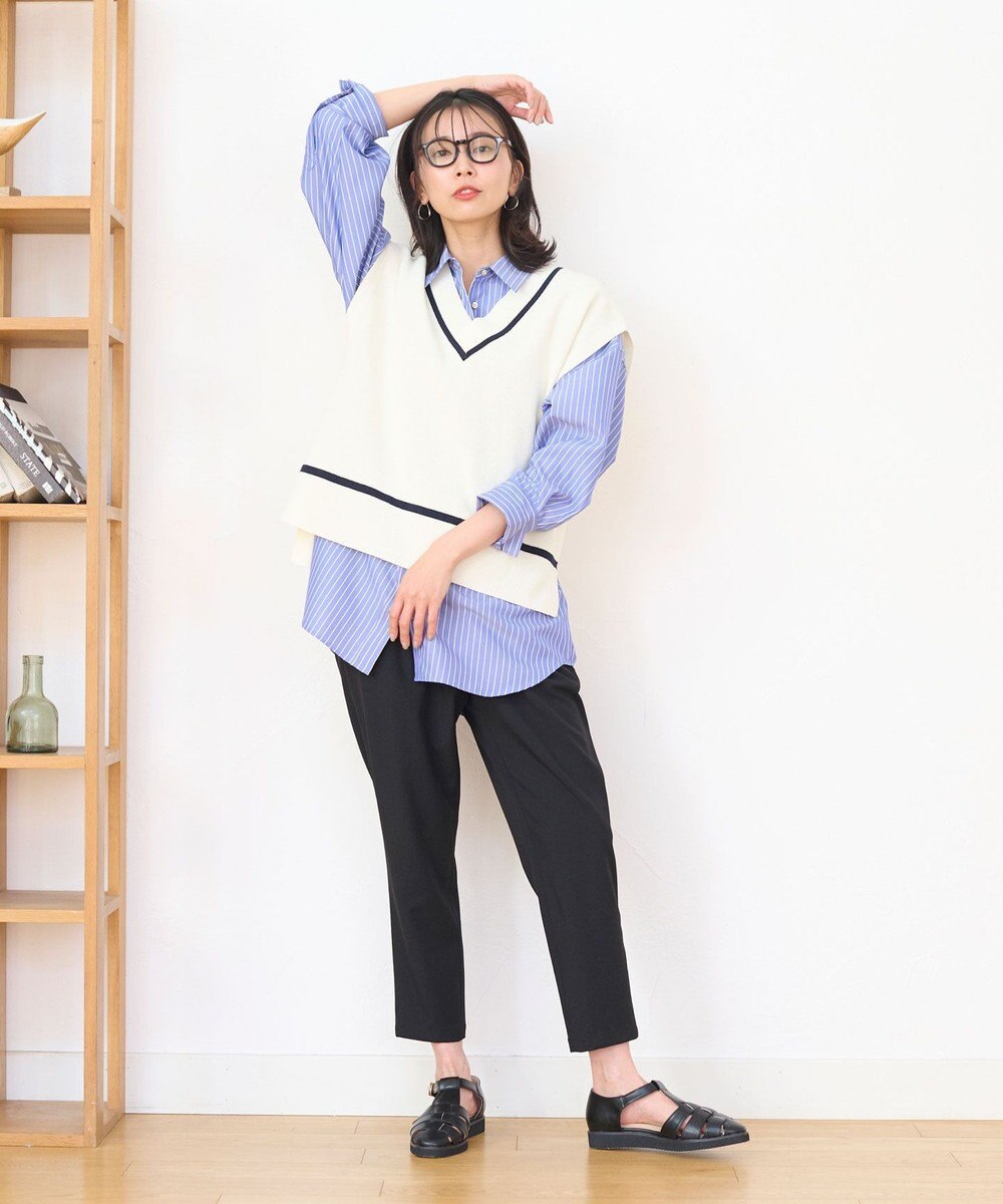 ANY 【UVケア/接触冷感/ウエストゴム】イージケア美脚パンツ テーパード 