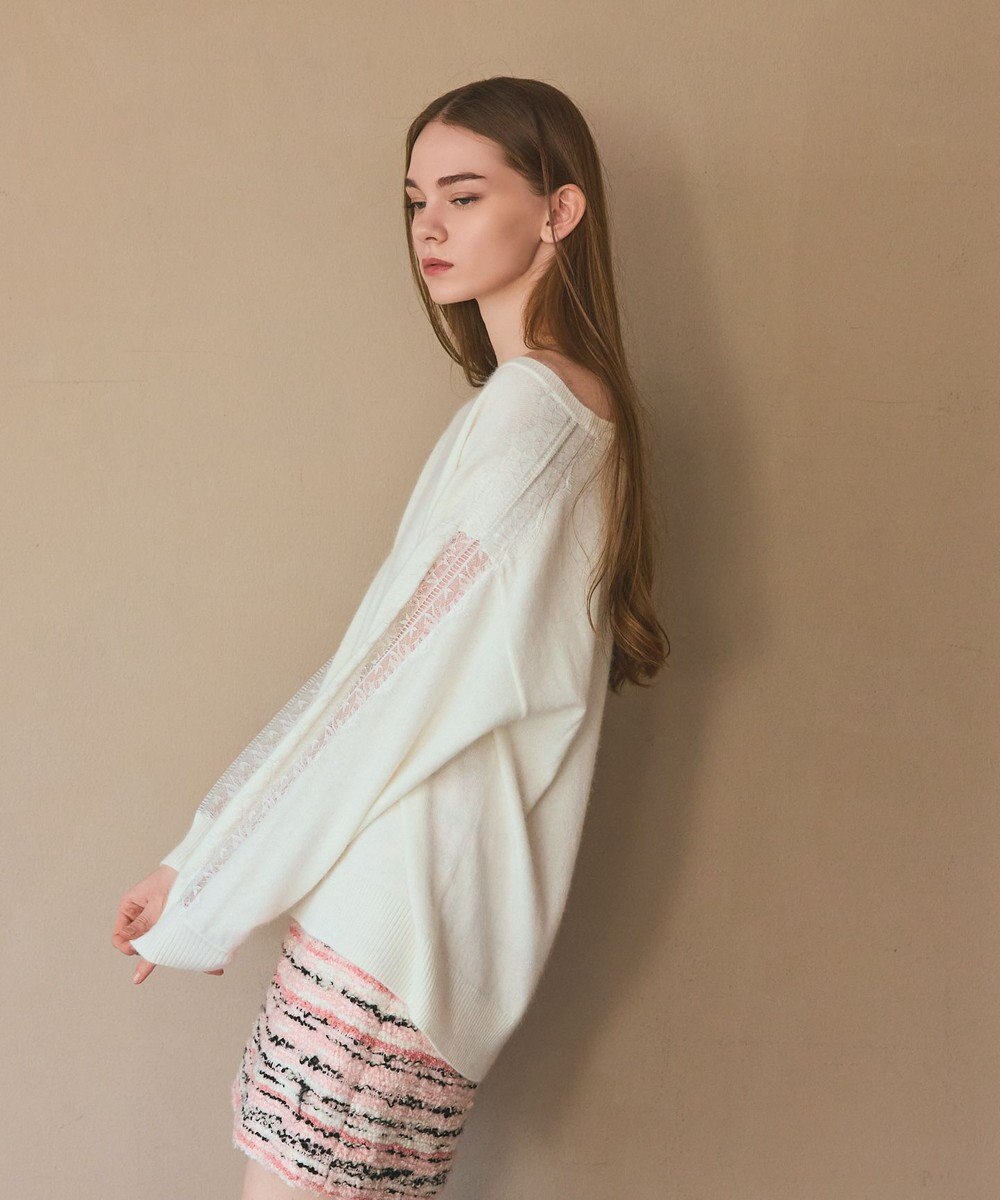 GRACE CONTINENTAL レーススリーブトップ 