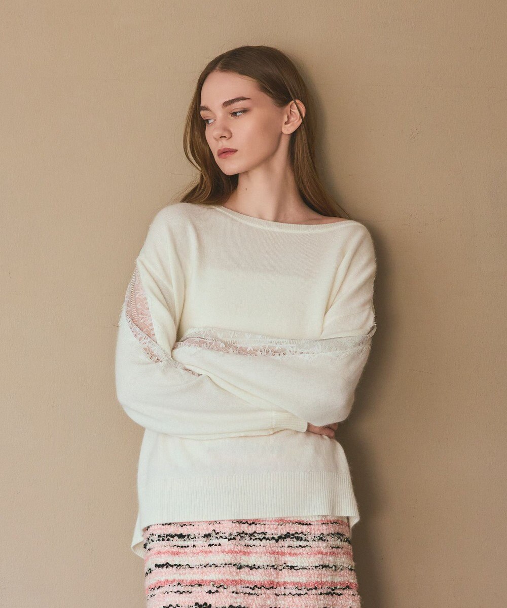 GRACE CONTINENTAL レーススリーブトップ 