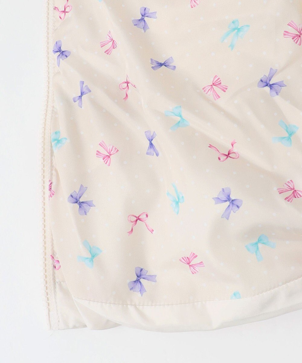 ANY KIDS 【フード取り外し/洗濯機可能】中綿フリル リボンコート 