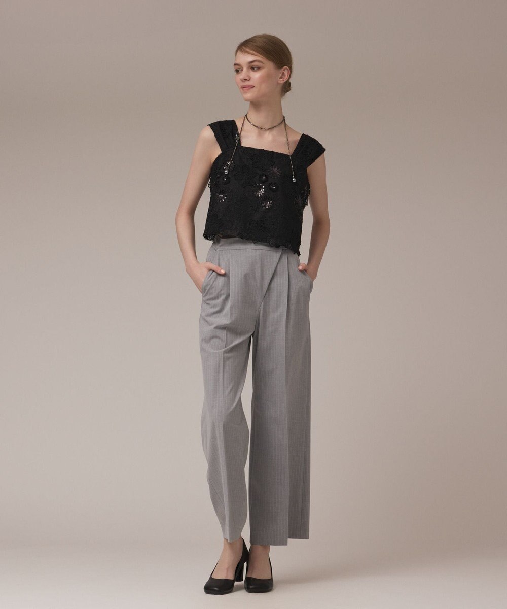 GRACE CONTINENTAL チュール刺繍トップ 