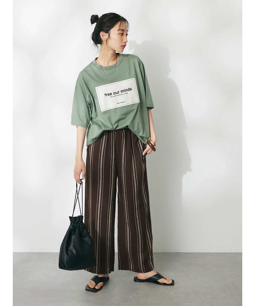 CRAFT STANDARD BOUTIQUE リネンレーヨンストライプイージーパンツ 