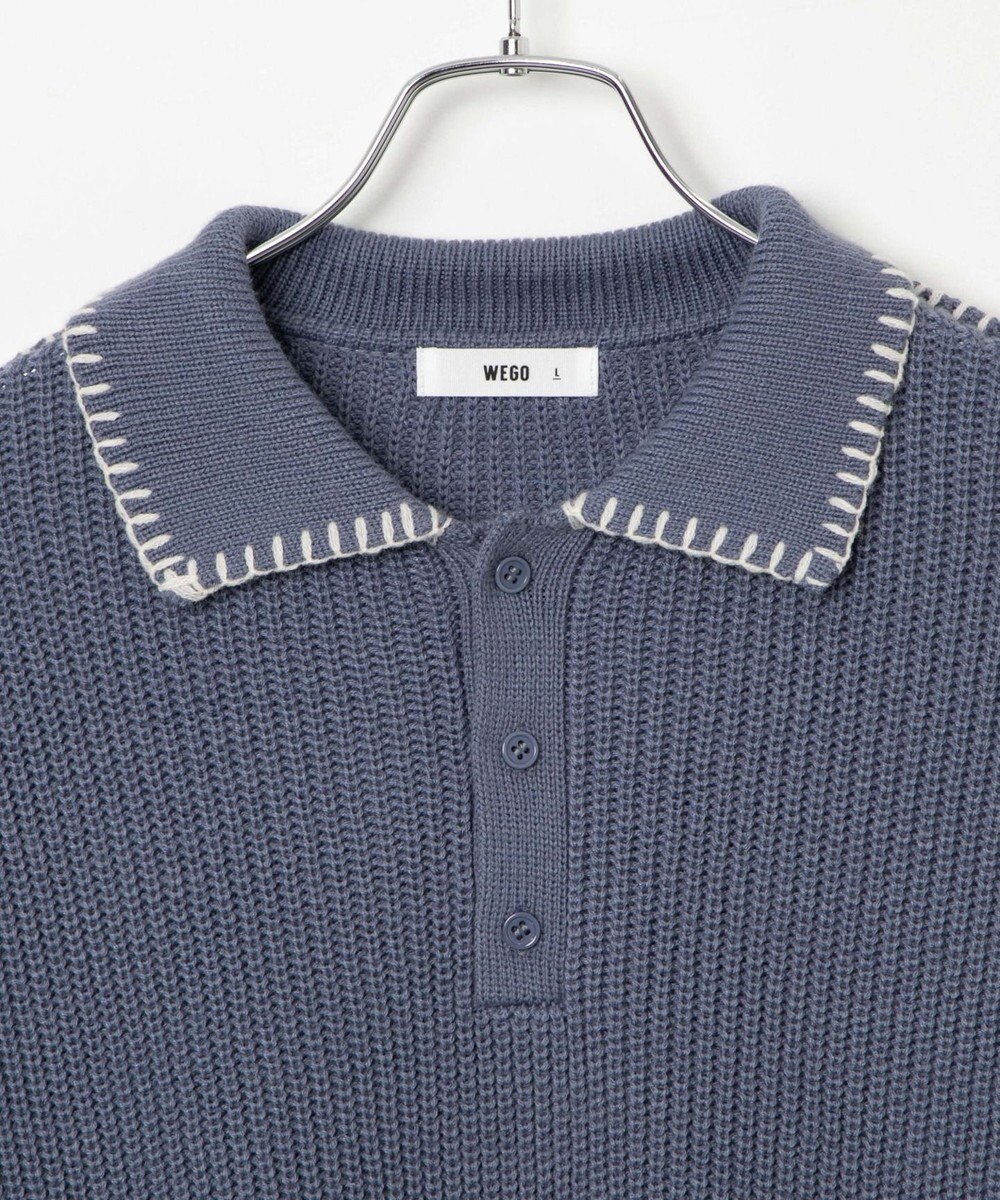 WEGO ハンドステッチポロプルオーバー 