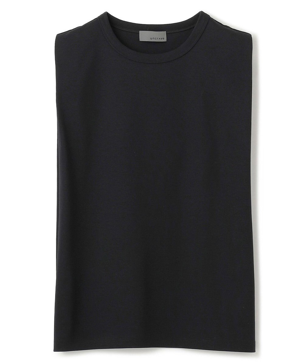 uncrave ダブルフェイスジャージー ノースリーブカットソー 