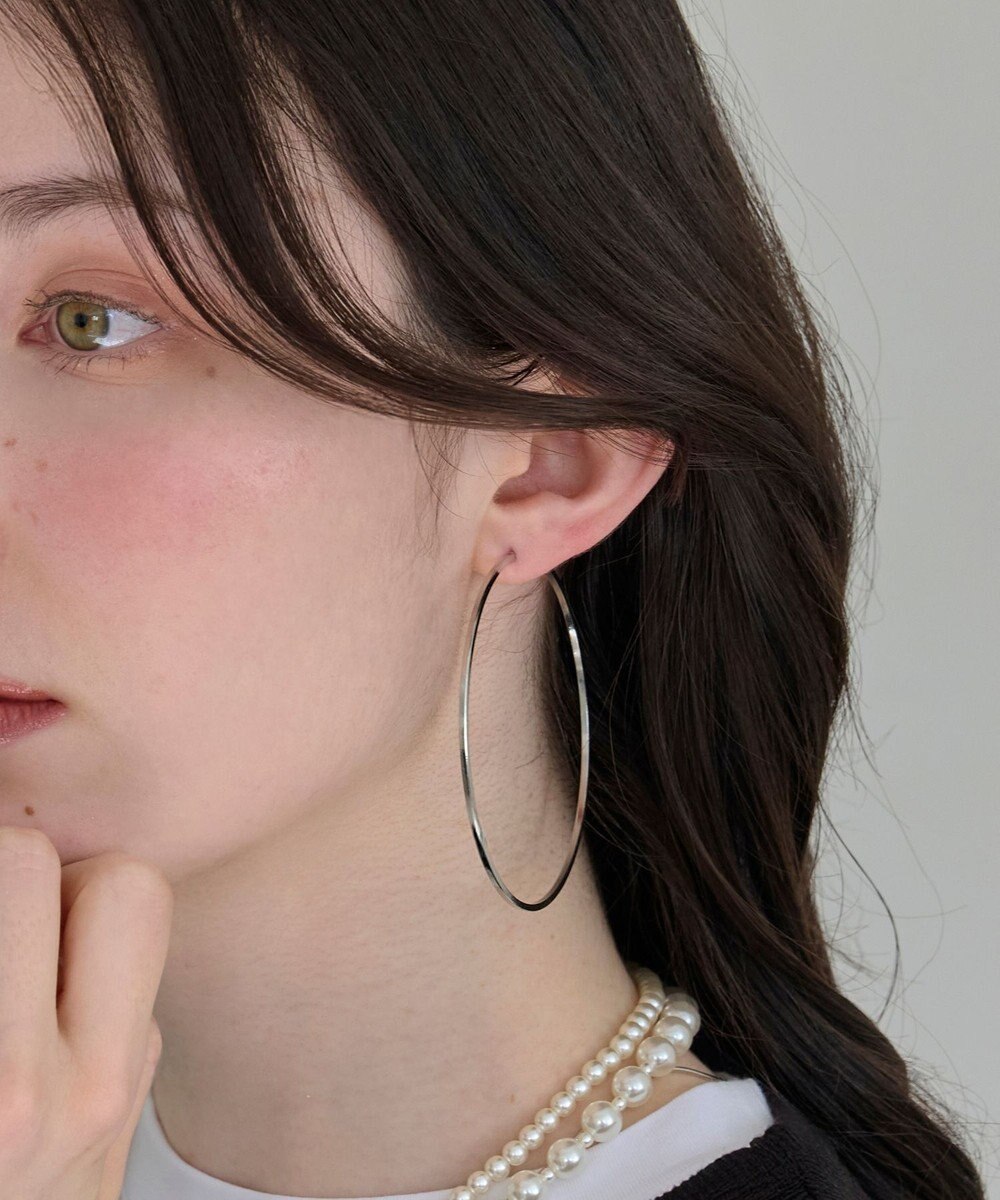 Phoebe ビッグサークルフープピアス  シルバー 