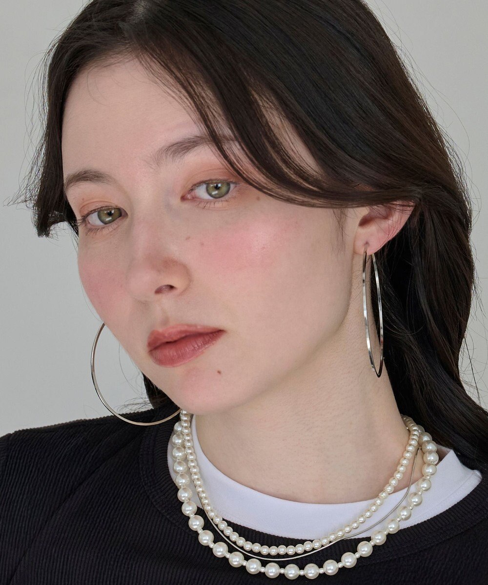 Phoebe ビッグサークルフープピアス  シルバー 