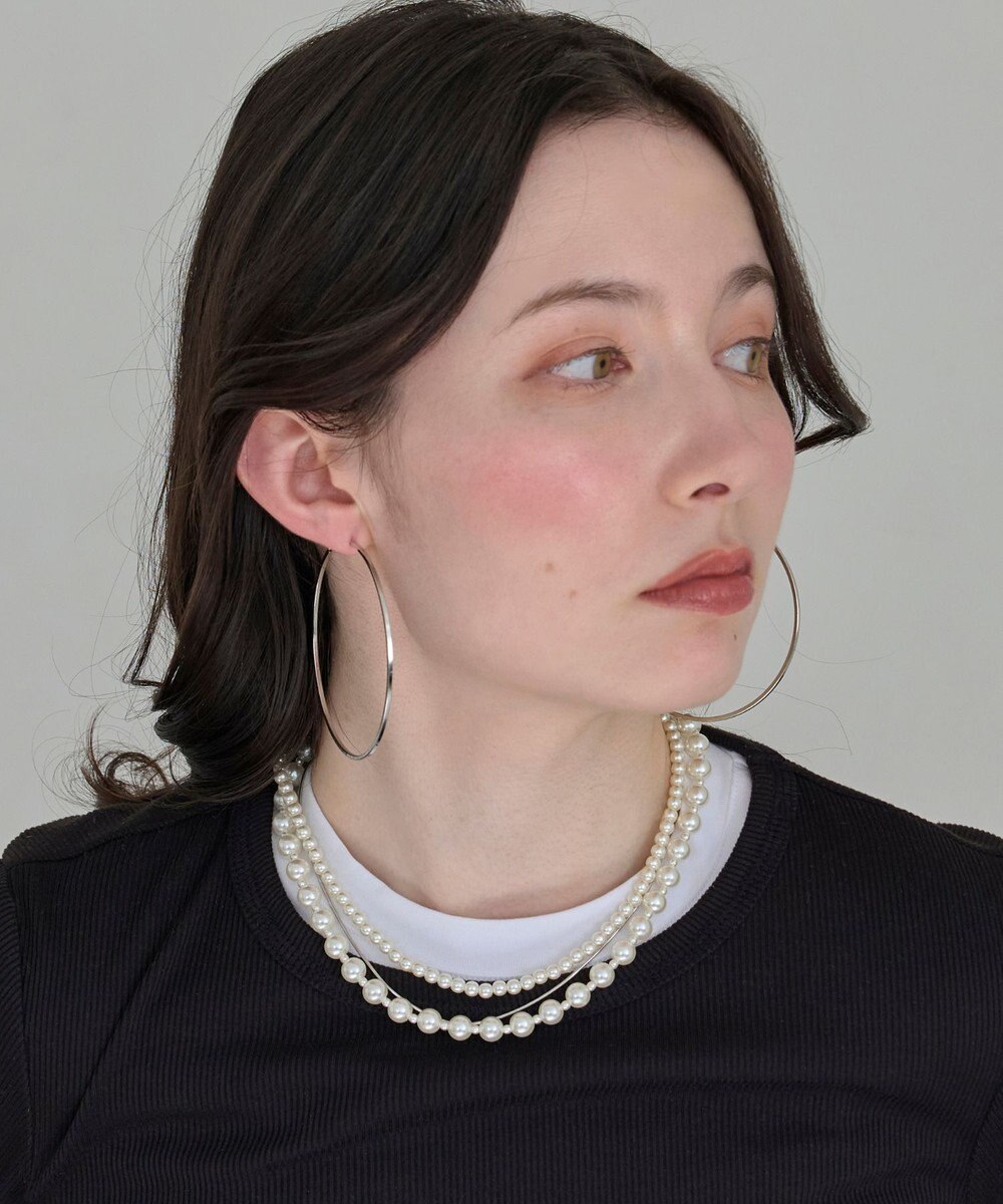 Phoebe ビッグサークルフープピアス  シルバー 