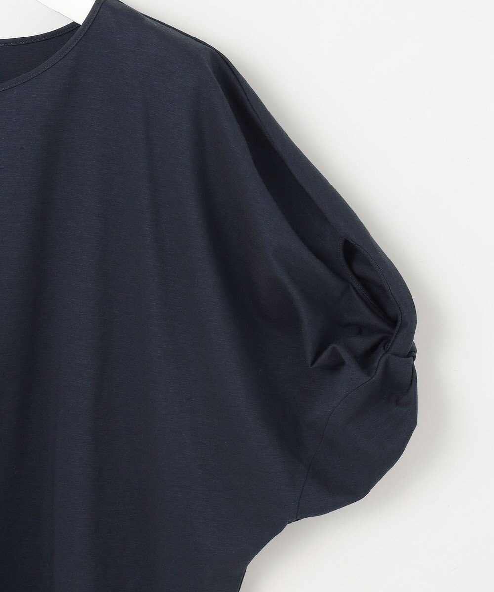 自由区 S 【接触冷感・UVカット・吸水速乾・抗菌防臭・洗える】ハイツイストポンチスリーブディティール カットソー 