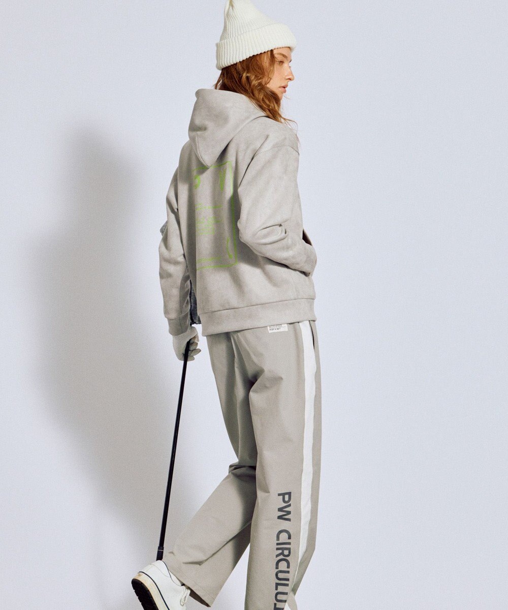 PW CIRCULUS 2025 NEW！【手洗い洗濯可】【WOMEN】スエードライク デタッチャブルフーディ ゴルフウェア レディース 