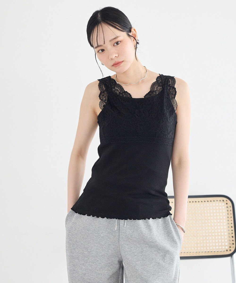 earth music&ecology 前後２ＷＡＹレースタンクトップ 