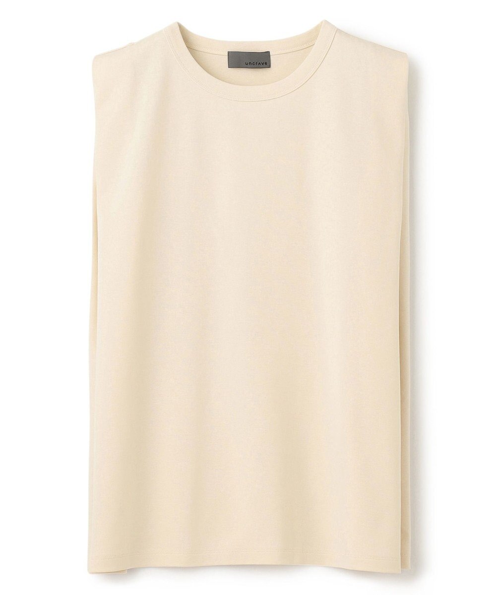 uncrave ダブルフェイスジャージー ノースリーブカットソー 
