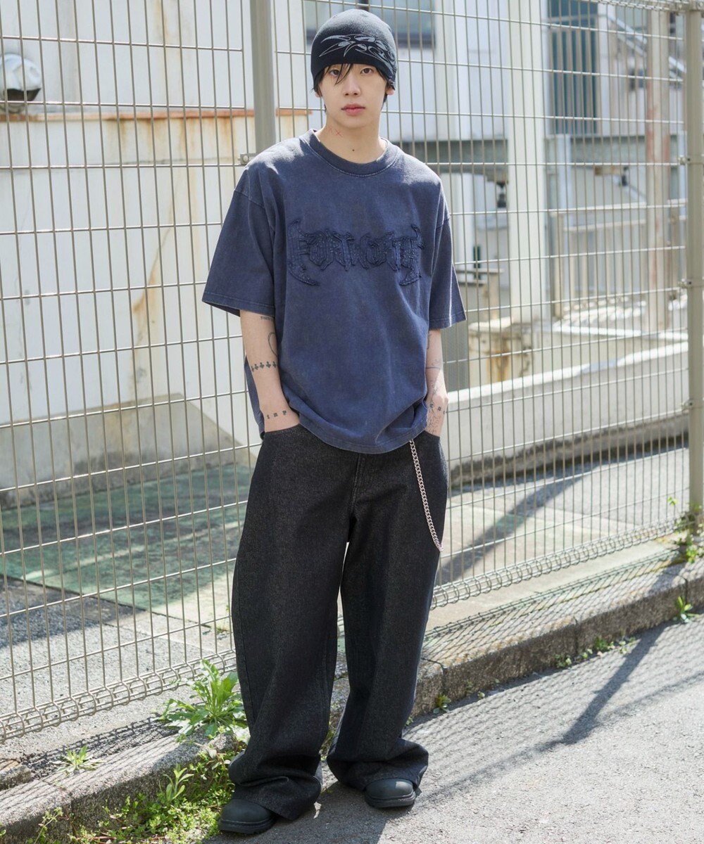 WEGO 【ユニセックス着用ITEM/MLサイズ展開】ブリーチダメージアップリケT（SS） 