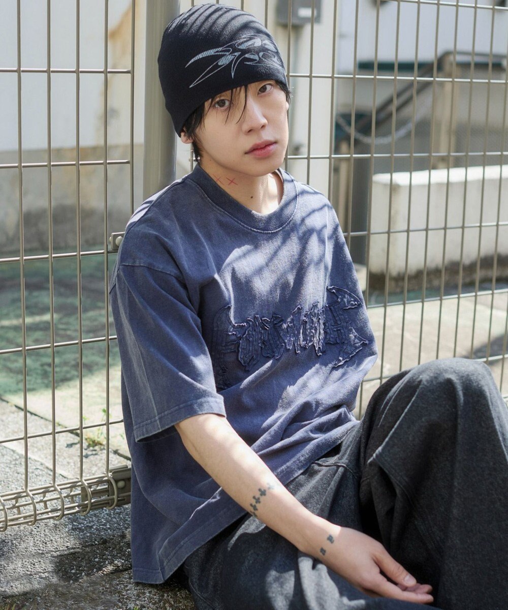 WEGO 【ユニセックス着用ITEM/MLサイズ展開】ブリーチダメージアップリケT（SS） 