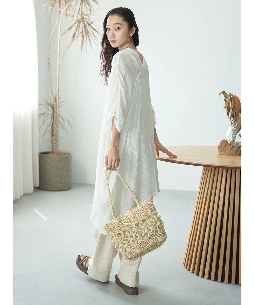 earth music&ecology レーヨンビッグシャツチュニック 