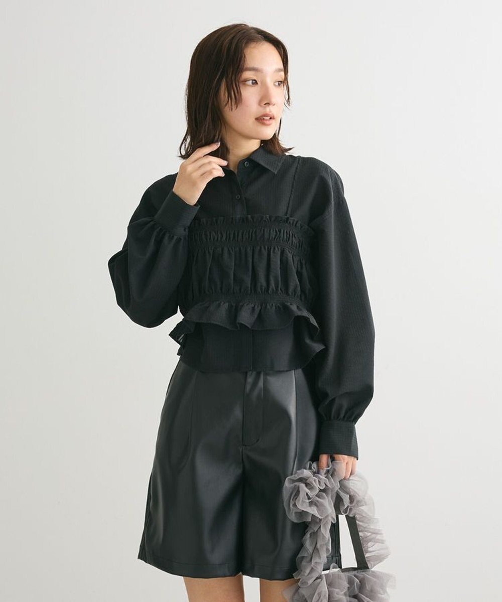 Green Parks ・ＥＬＥＮＣＡＲＥ　ＤＵＥ　ビスチェ付ショートシャツ 
