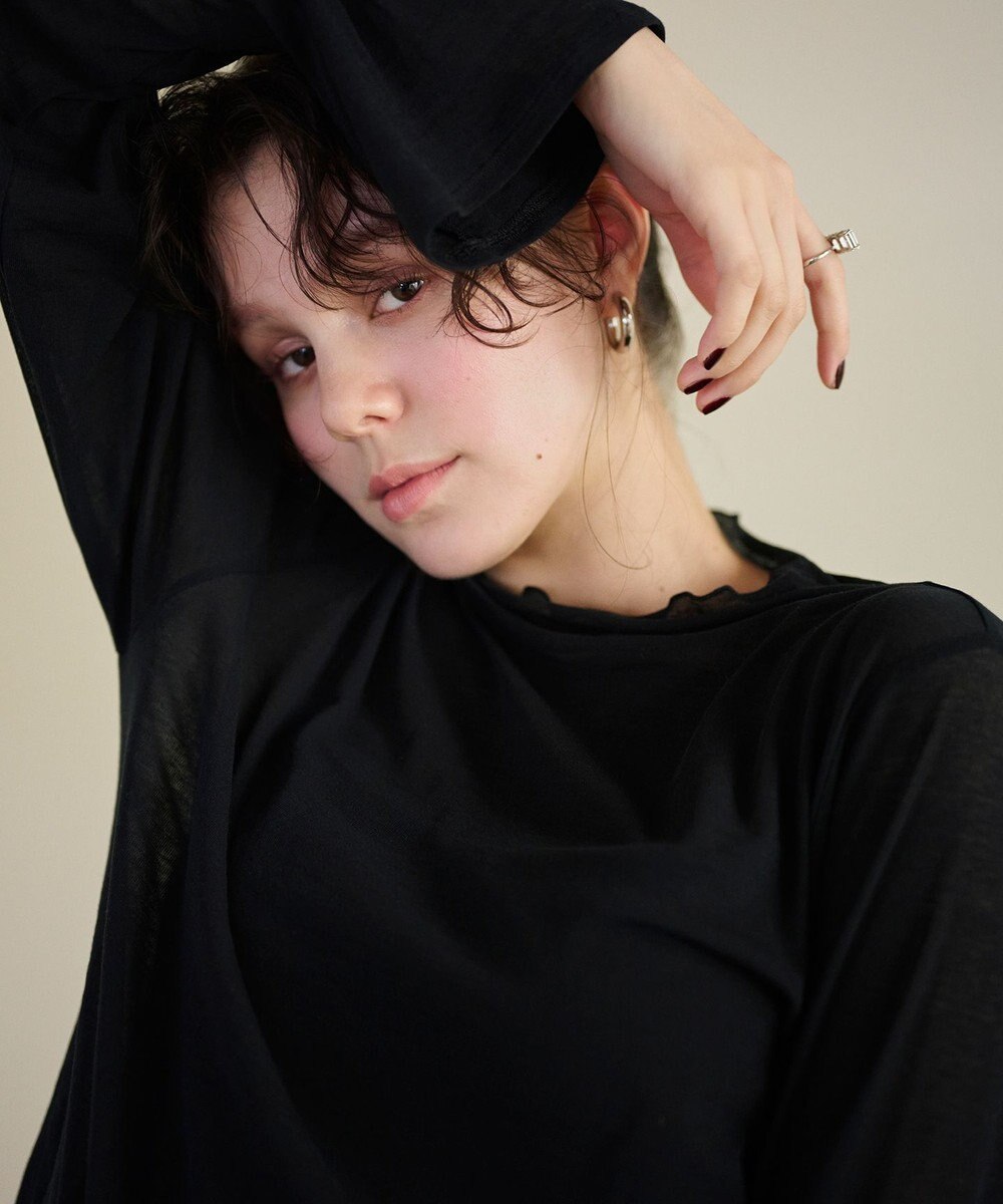 #Newans 【洗濯機可能】フレアカフスシアープルオーバー 