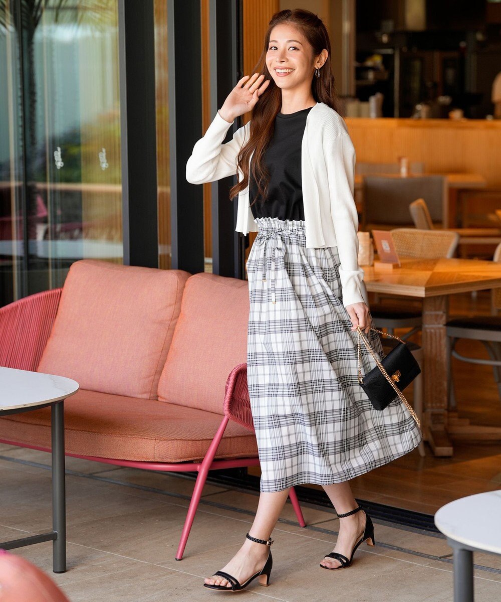 ANY SIS リブショートレングス カーディガン 