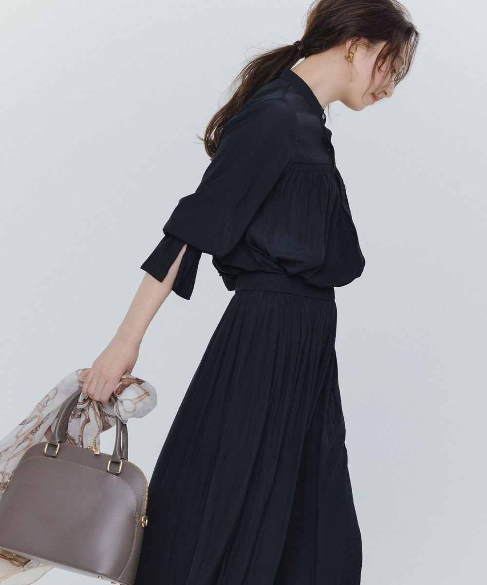 組曲 L 【WEB限定】ギャザーライトデシン ブラウス 