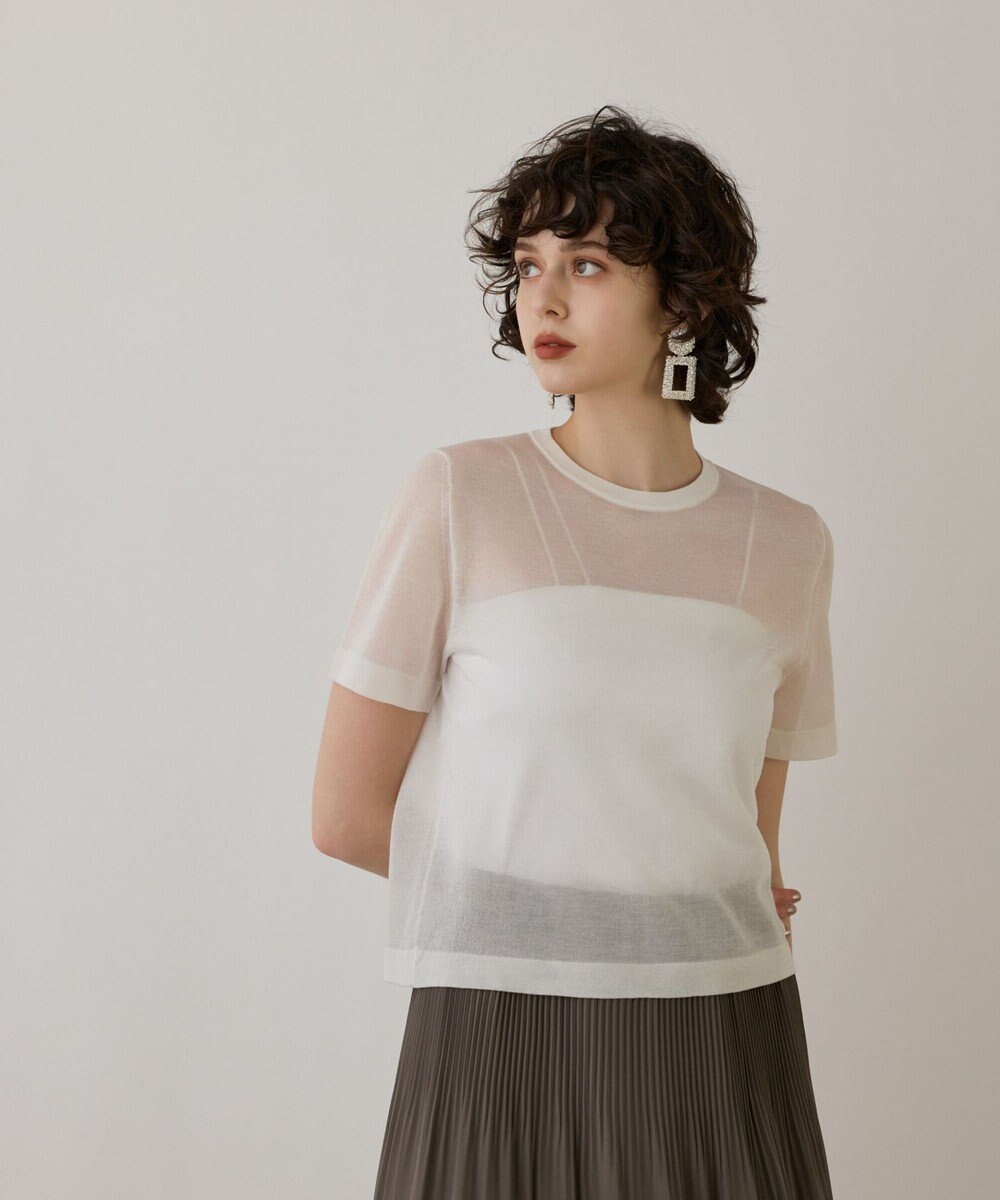 GRACE CONTINENTAL ブライトシアーニットトップ 