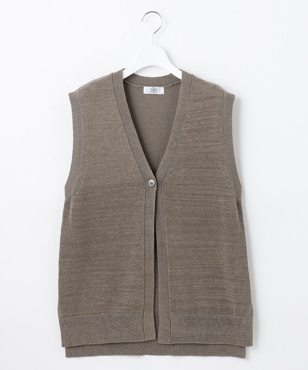 J.PRESS LADIES 【洗える】 LICOテープベスト ニット ジレ 