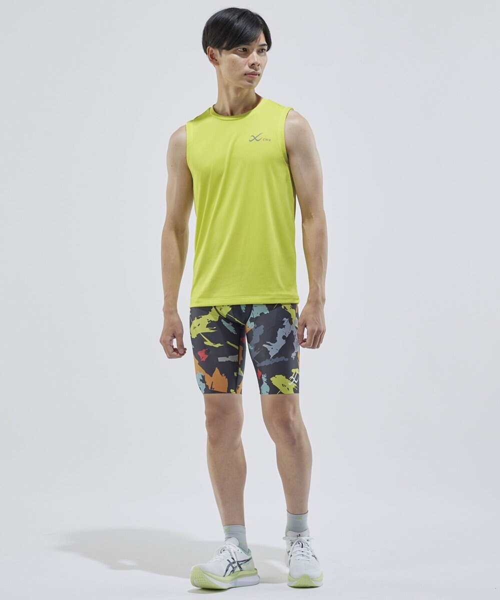 CW-X 【MEN】 CW-X 股関節サポート タイツ 【大谷翔平愛用モデル・撮影着用品番】 下半身の軸がブレにくい 骨盤サポート 球技 陸上 ハーフ ひざ上丈 5分丈 メンズ HOO505 /ワコール 