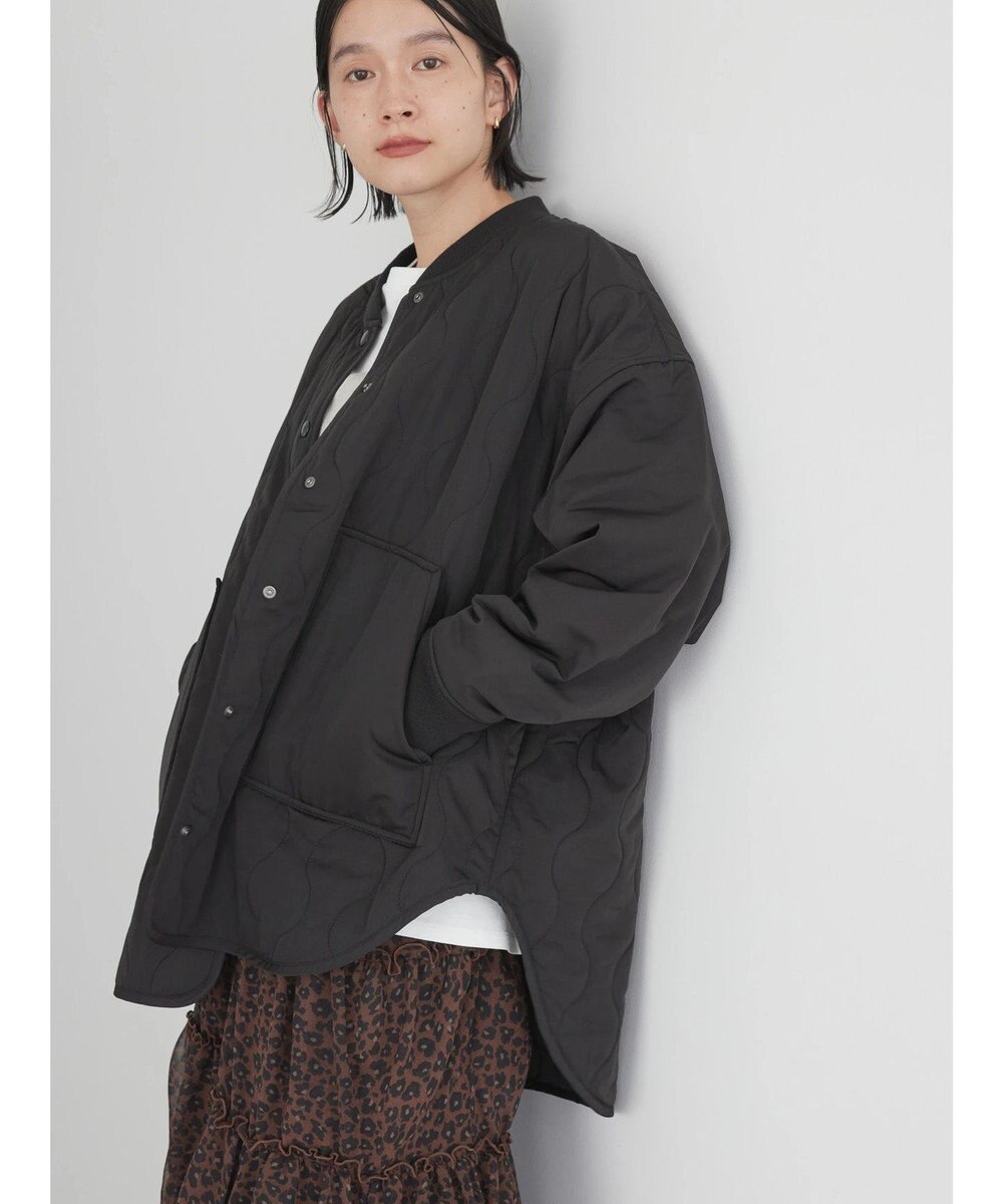 AMERICAN HOLIC キルポカリブ付きキルティングブルゾン 