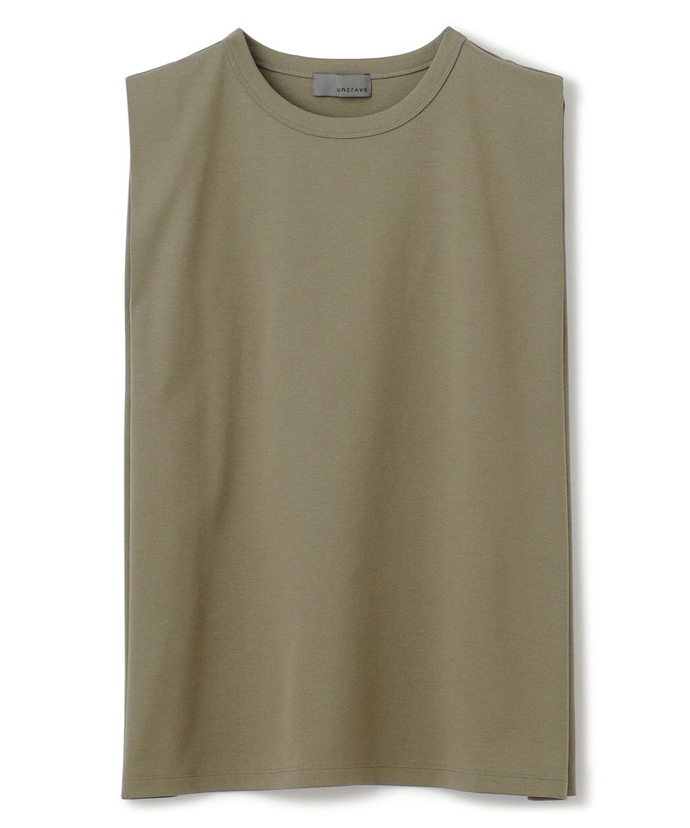 uncrave ダブルフェイスジャージー ノースリーブカットソー 
