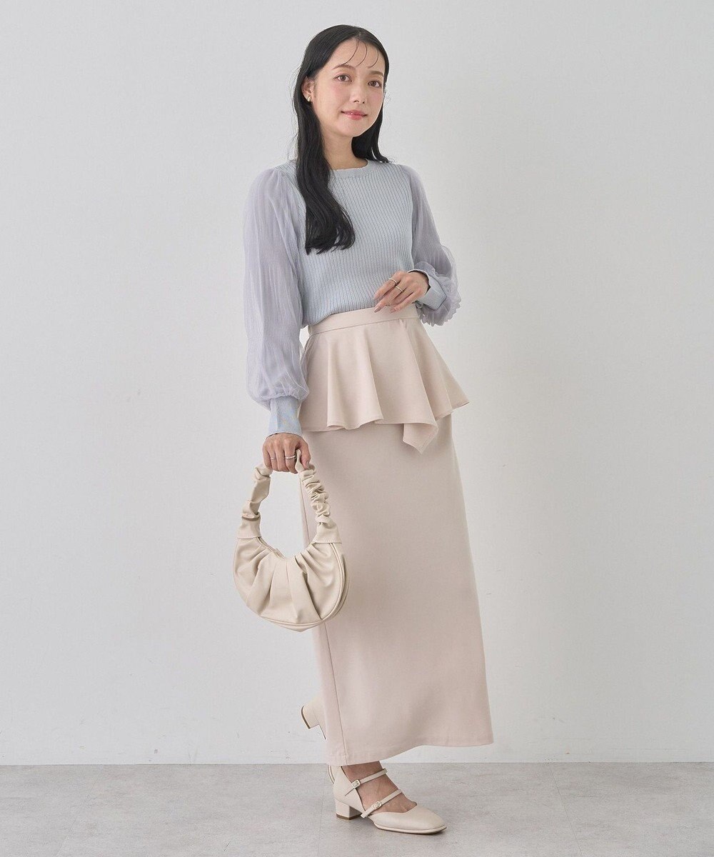 earth music&ecology マジョリカプリーツチュールニットプルオーバー 