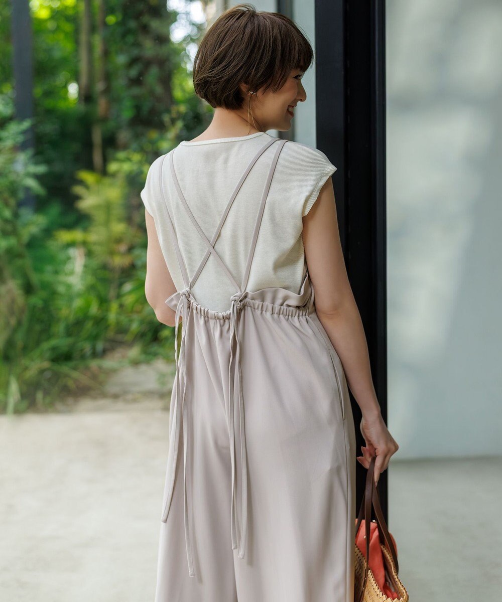 ANY 【2SET/洗濯機可】プルオーバー×キャミサロペットセット 