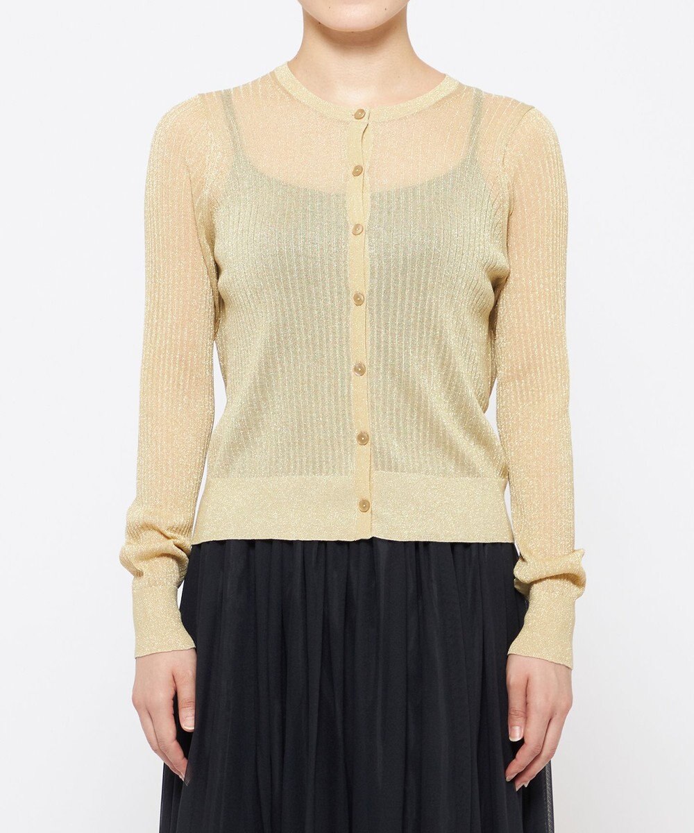 uncrave 【手洗い可】ラメ シアー ニット カーディガン（uncrave STANDARD） 