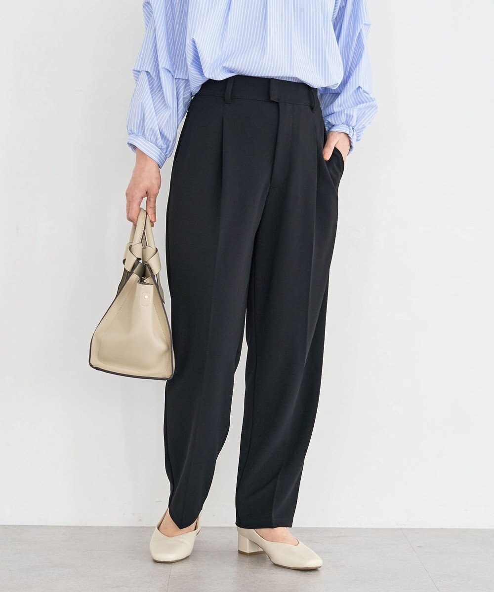 Green Parks きれいシルエット接触冷感テーパードパンツ 