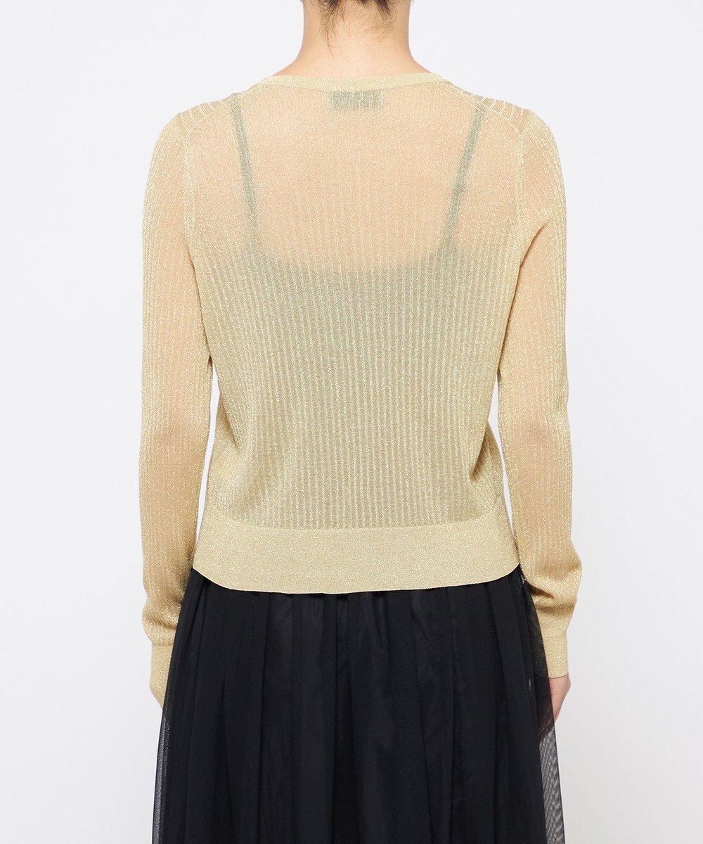 uncrave 【手洗い可】ラメ シアー ニット カーディガン（uncrave STANDARD） 