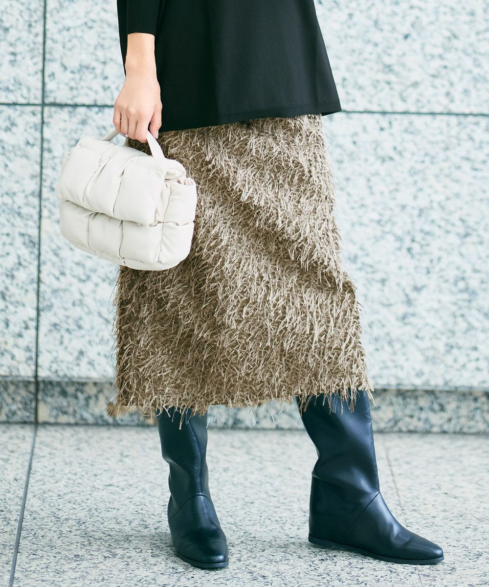 自由区 L 【カタログ掲載】フェザージャカード スカート 