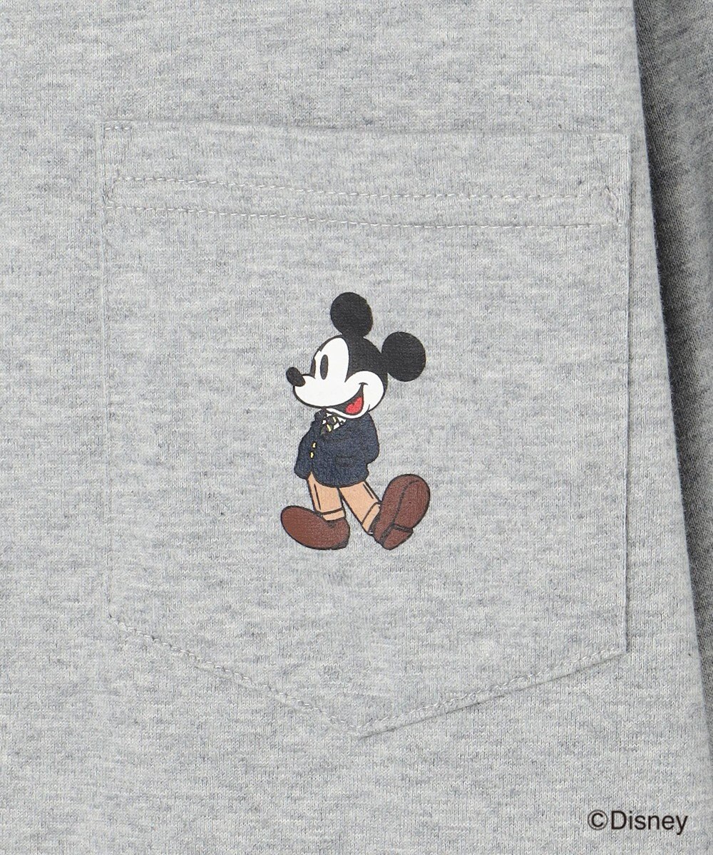 J.PRESS MEN 【DISNEY COLLECTION】【UNISEX】ワンポイントロングスリーブ Tシャツ / ミッキーマウス 