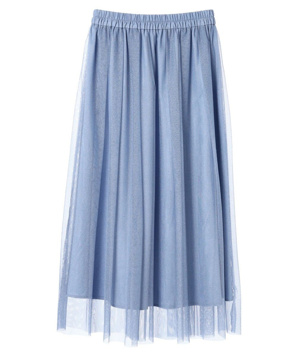 YECCA VECCA ラメチュールギャザースカート 