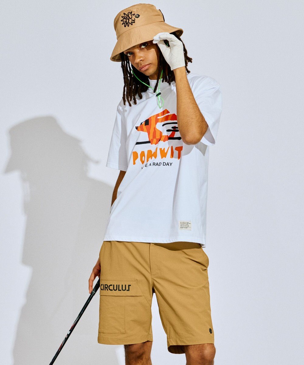 PW CIRCULUS 【吸水速乾 / UV遮蔽率99% UVカット / ストレッチ】【MEN】アニマルグラフィックモックT ゴルフ 