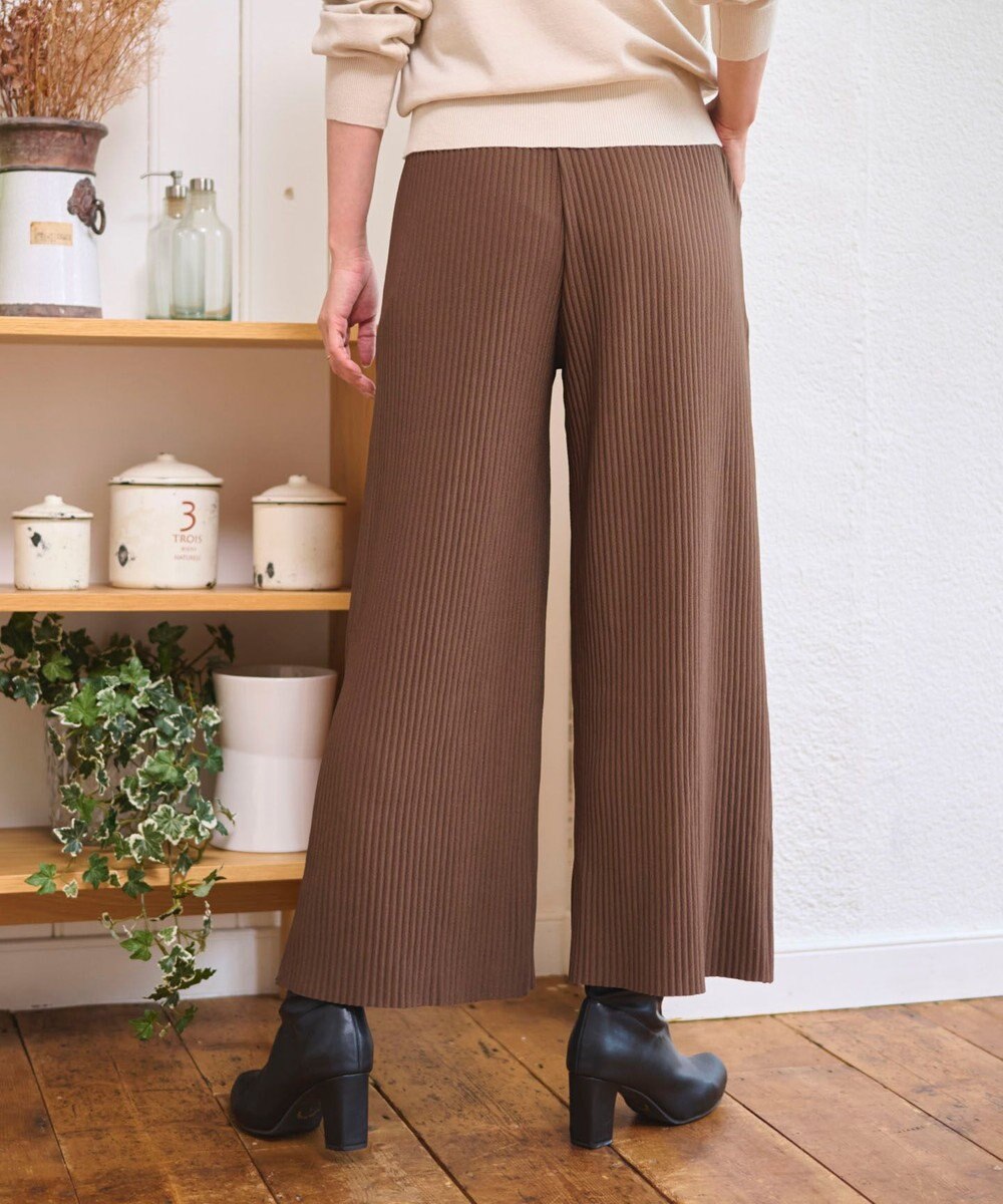 WEGO 【WEB限定/2025年秋冬新作/裾カットOK！自分サイズに調整可能/ウエストゴム/しわになりにくい/】カットプリーツパンツ 