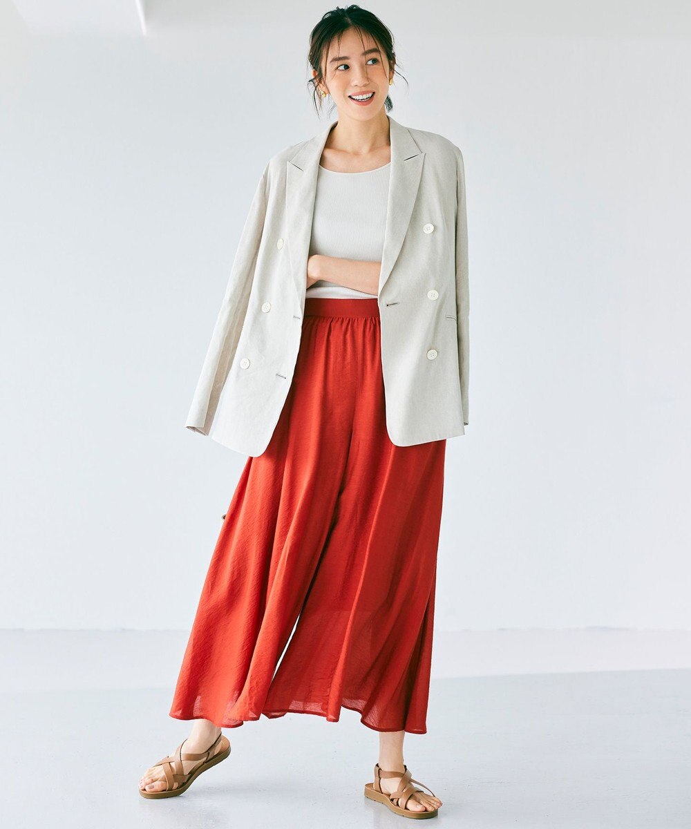 23区 S 【STORY7月号掲載】リネンレーヨンストレッチ ダブル ジャケット 