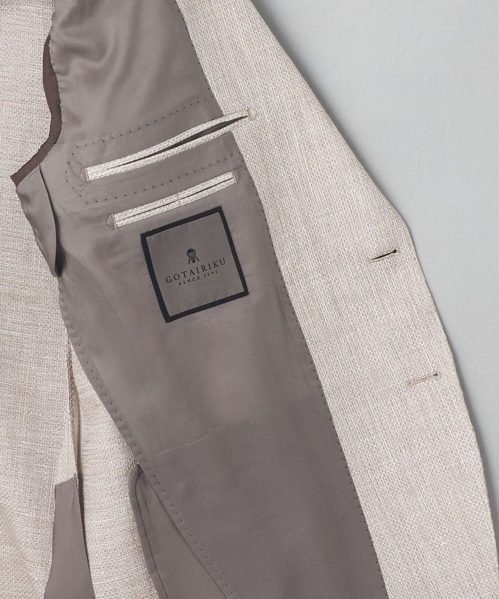 GOTAIRIKU 【DORMEUIL】ドーメル HEXAGON リネン ジャケット_ベージュ 
