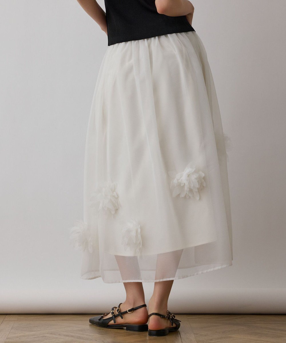 GRACE CONTINENTAL メッシュフラワースカート 