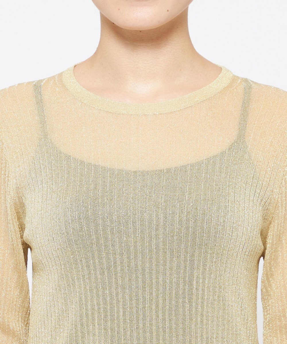 uncrave 【手洗い可】ラメ シアー クルーネック ニット（uncrave STANDARD） 