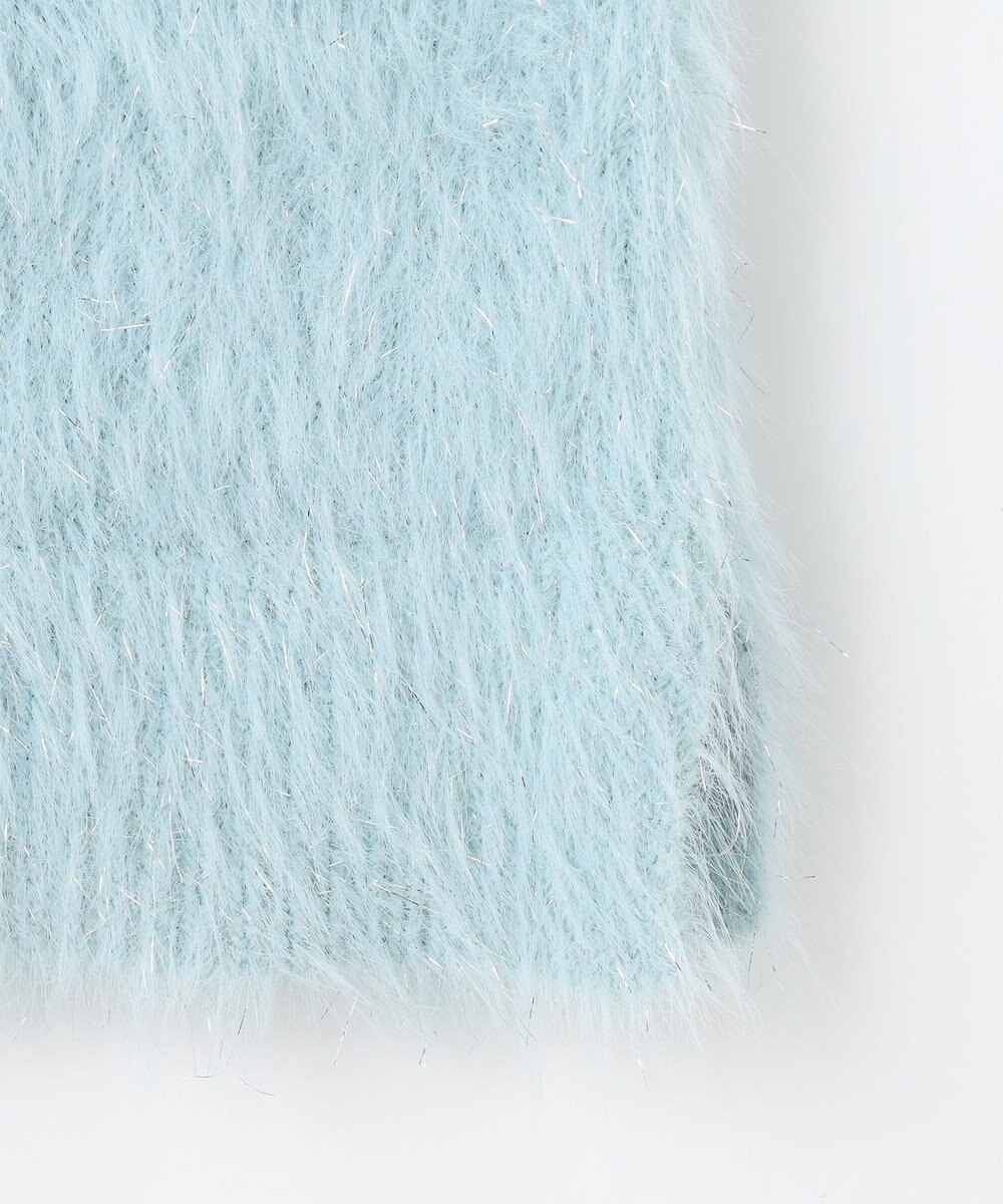 ANY SIS 【洗える】フィルムラメシャギー ニット 