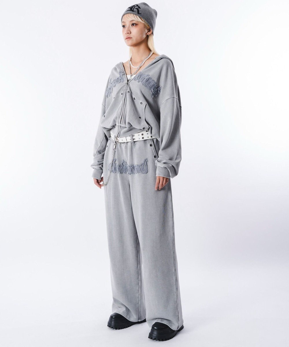 WEGO 【ユニセックス着用ITEM】ブリーチハトメZIPパーカー 