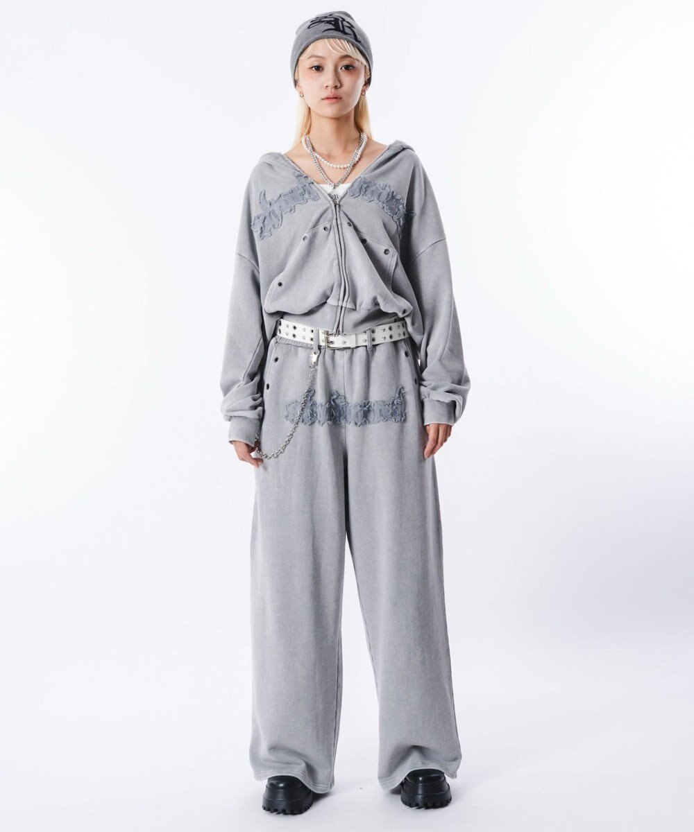 WEGO 【ユニセックス着用ITEM】ブリーチハトメZIPパーカー 