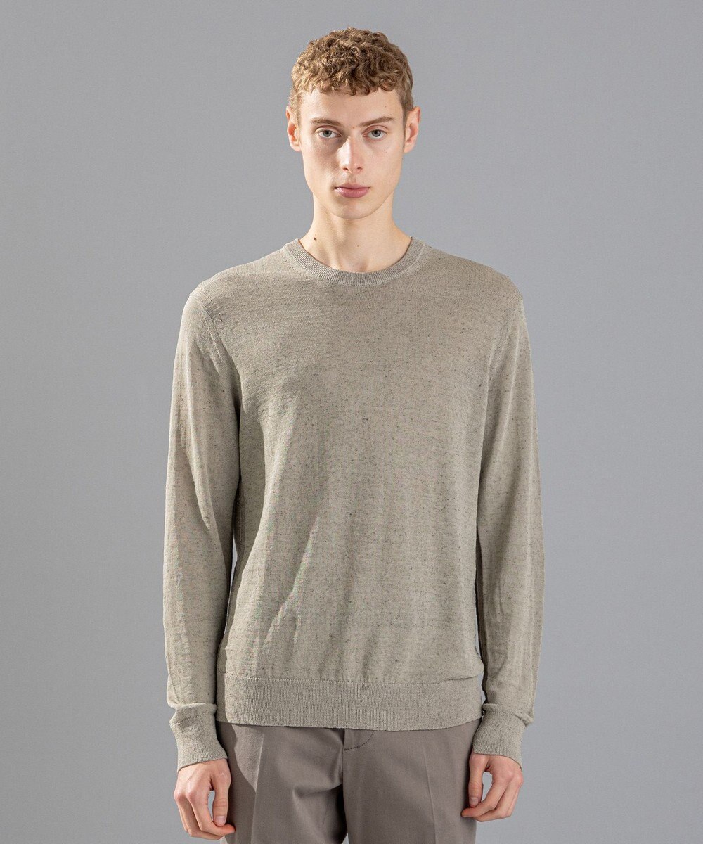 JOSEPH HOMME リネンナイロンプレーン　クルーネックニット 