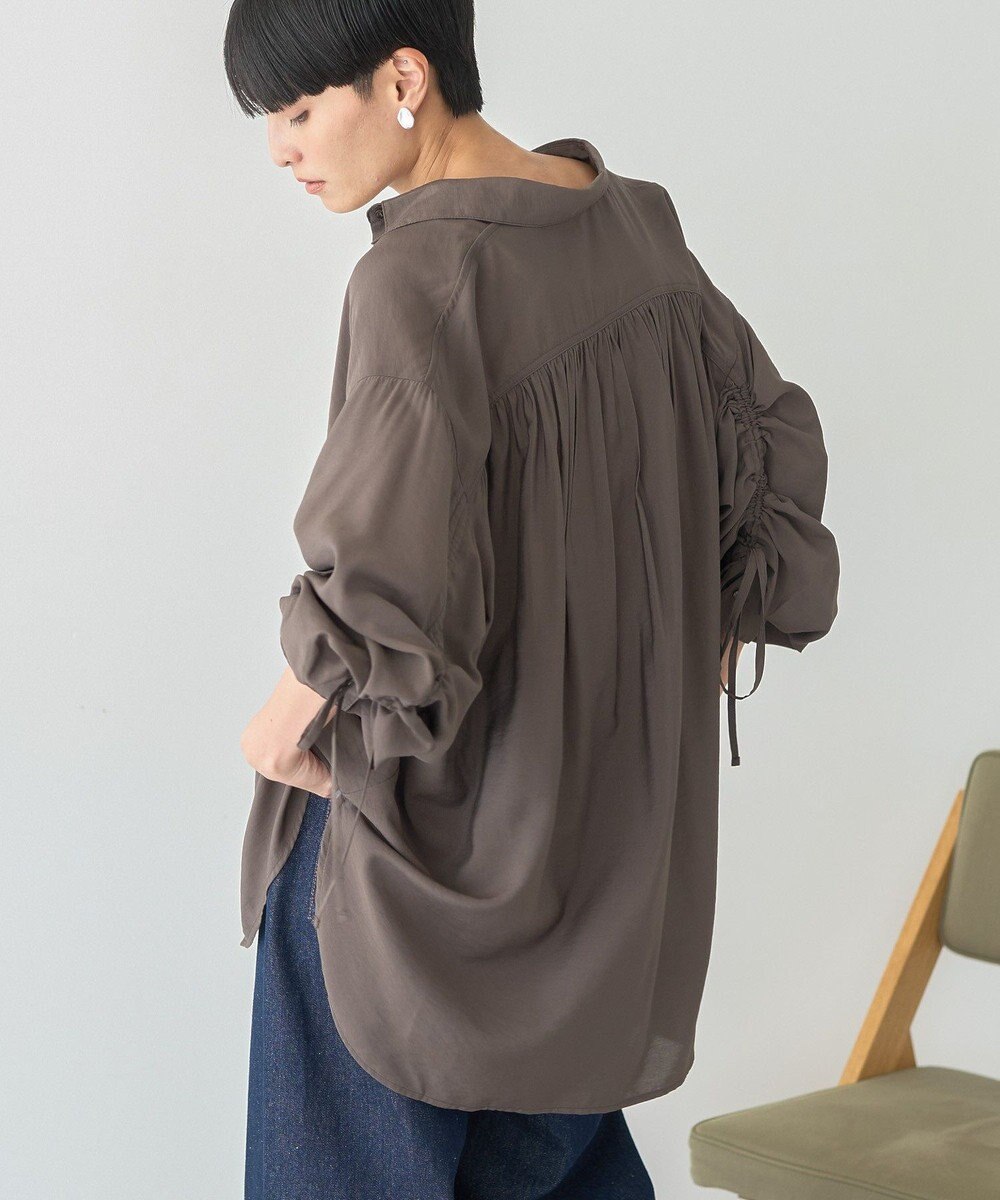 AMERICAN HOLIC シアーバックギャザーリボンシャツ 