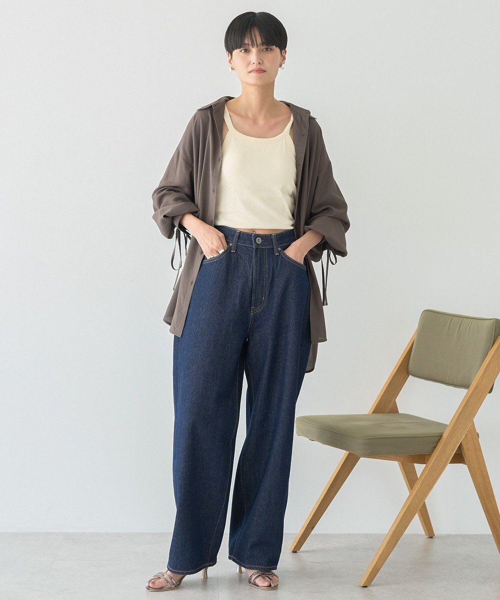 AMERICAN HOLIC シアーバックギャザーリボンシャツ 