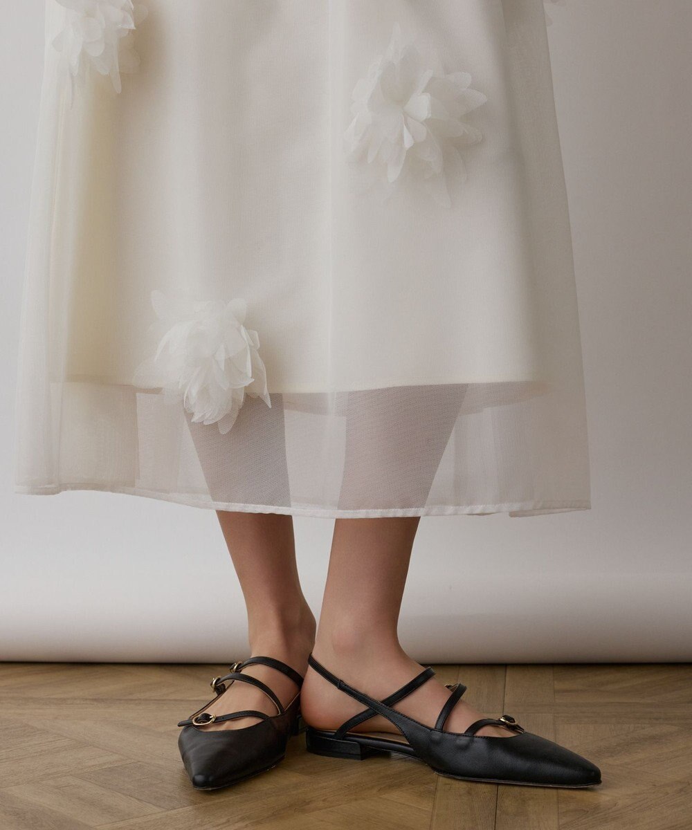 GRACE CONTINENTAL メッシュフラワースカート 
